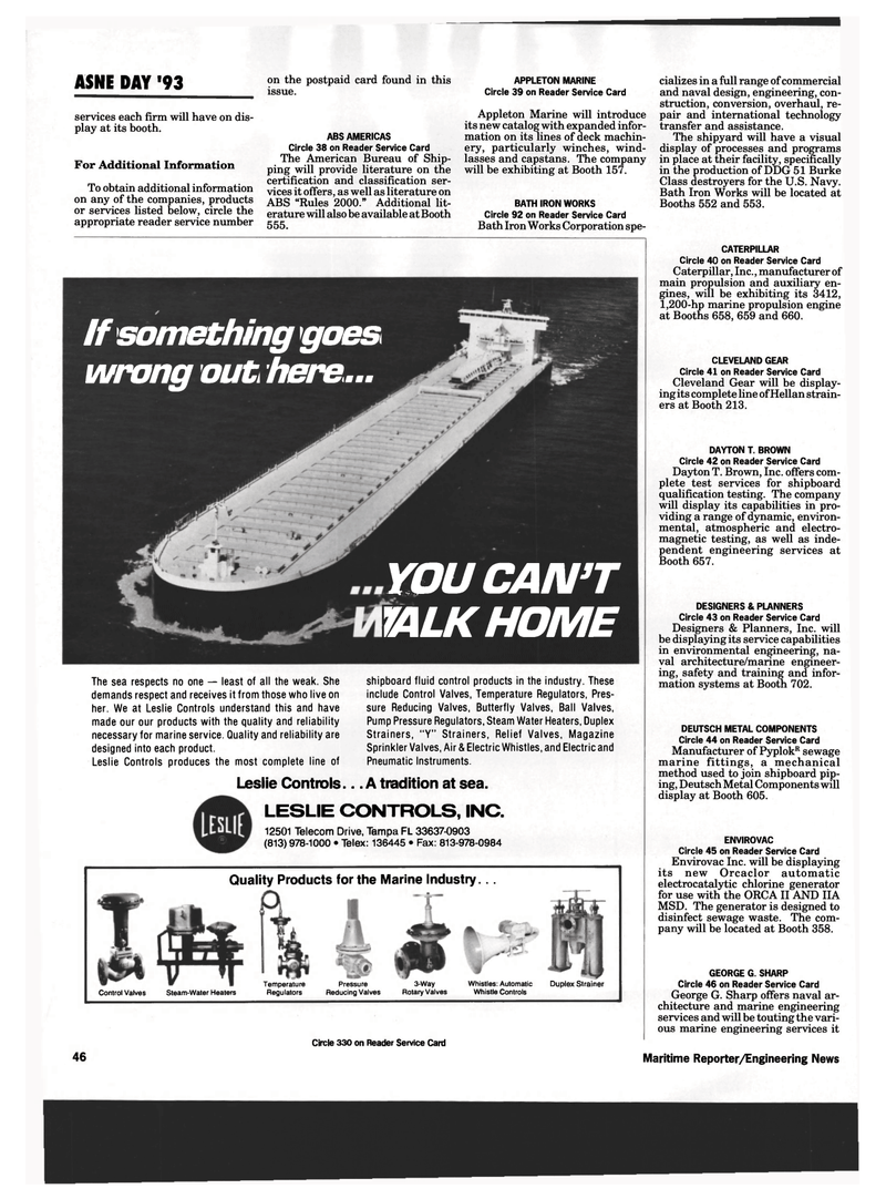 Maritime Reporter Magazine, page 44,  Apr 1993