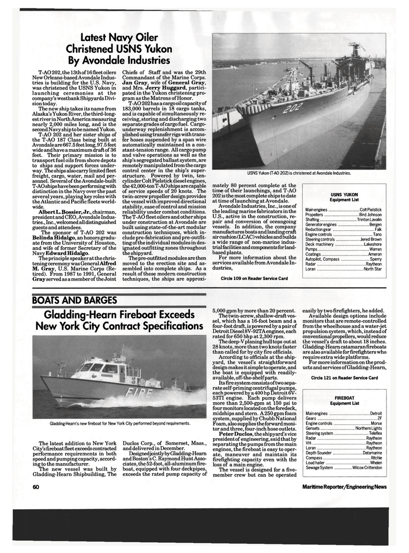 Maritime Reporter Magazine, page 58,  Apr 1993