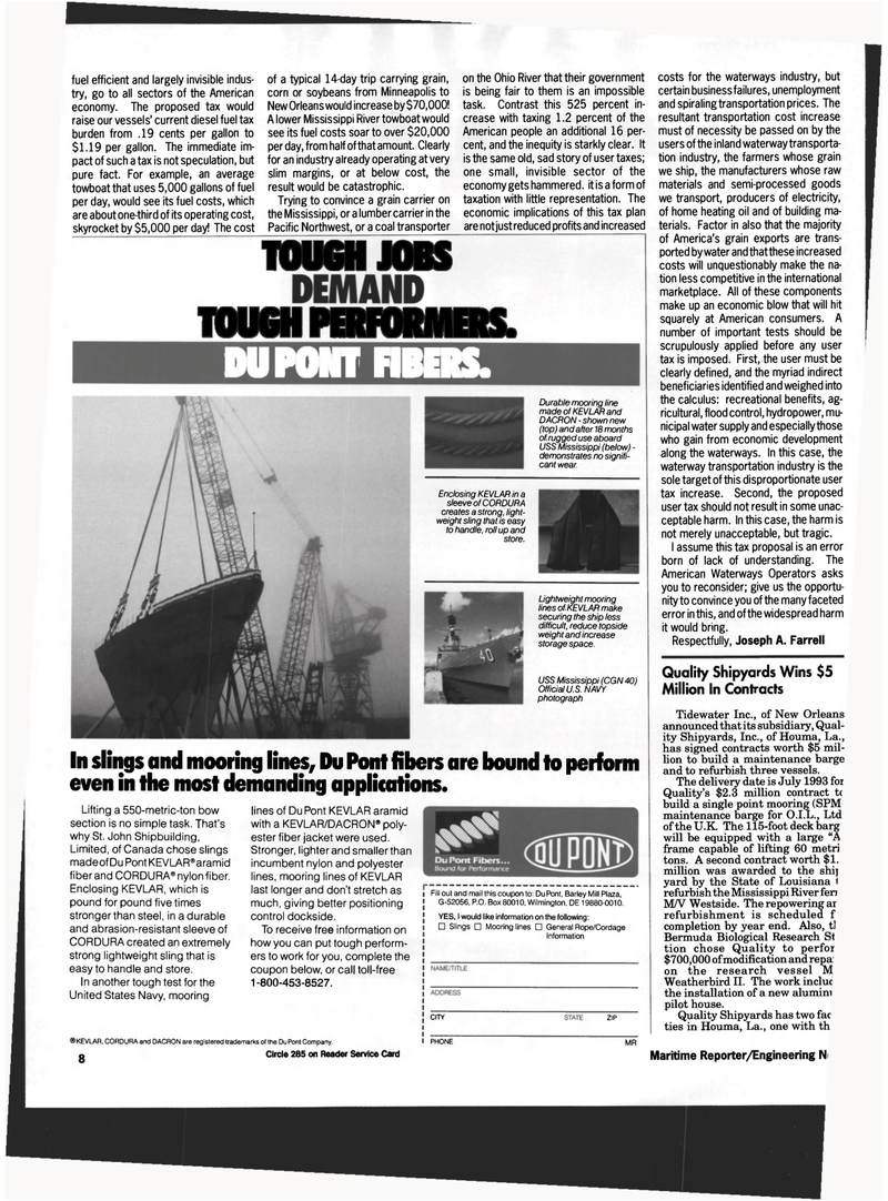 Maritime Reporter Magazine, page 6,  Apr 1993