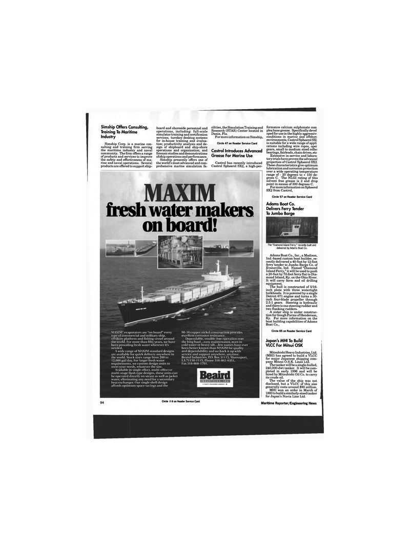 Maritime Reporter Magazine, page 93,  Jun 1993