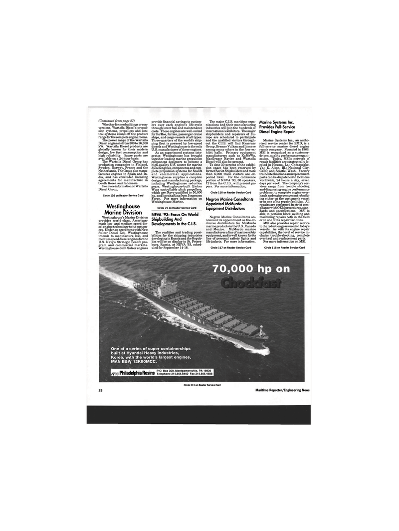 Maritime Reporter Magazine, page 26,  Jul 1993