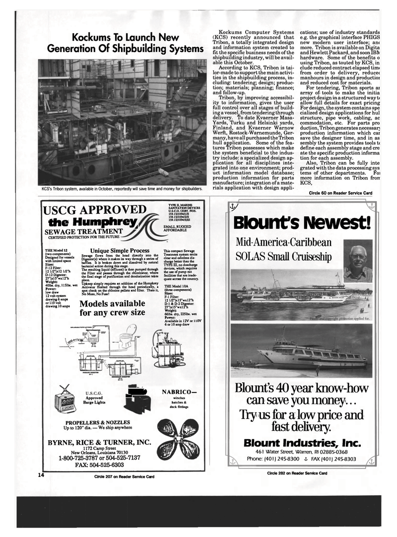 Maritime Reporter Magazine, page 12,  Aug 1993