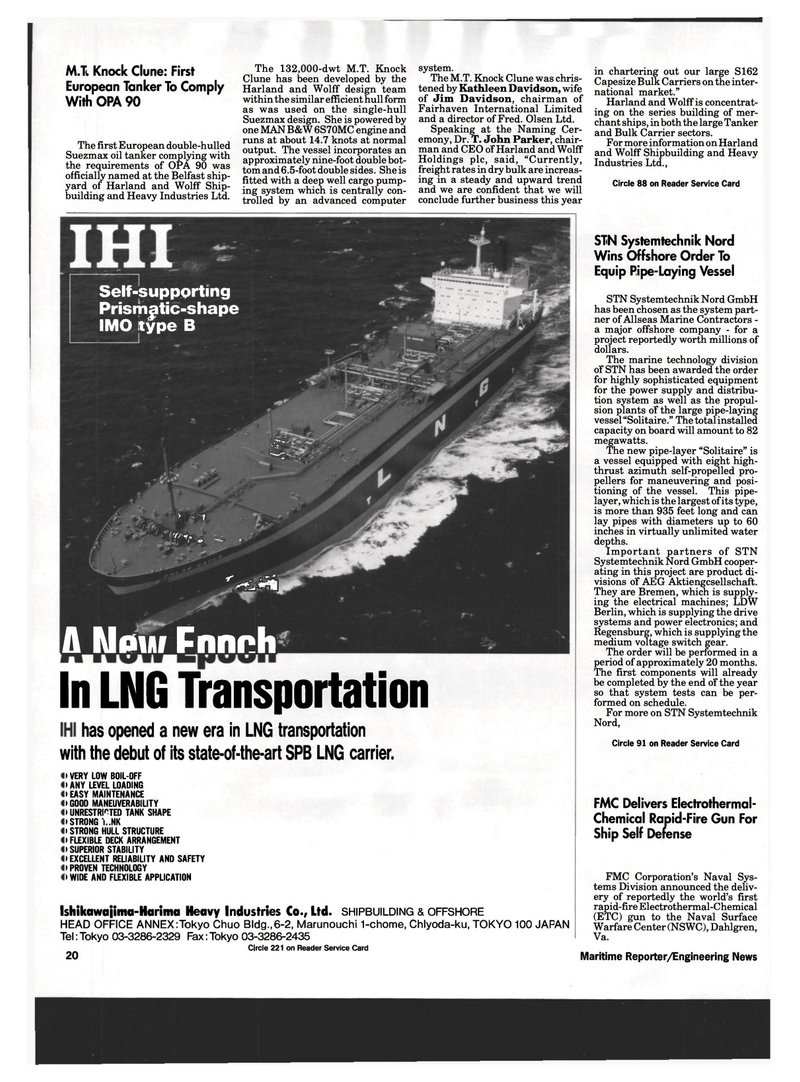 Maritime Reporter Magazine, page 18,  Aug 1993