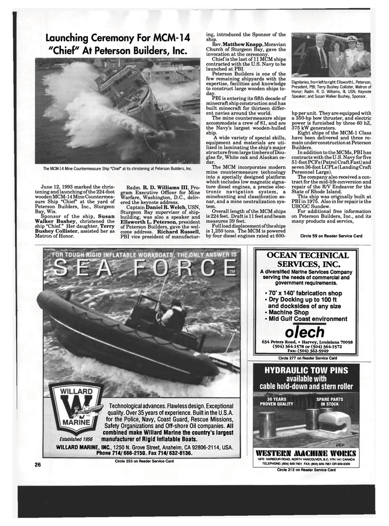 Maritime Reporter Magazine, page 24,  Aug 1993