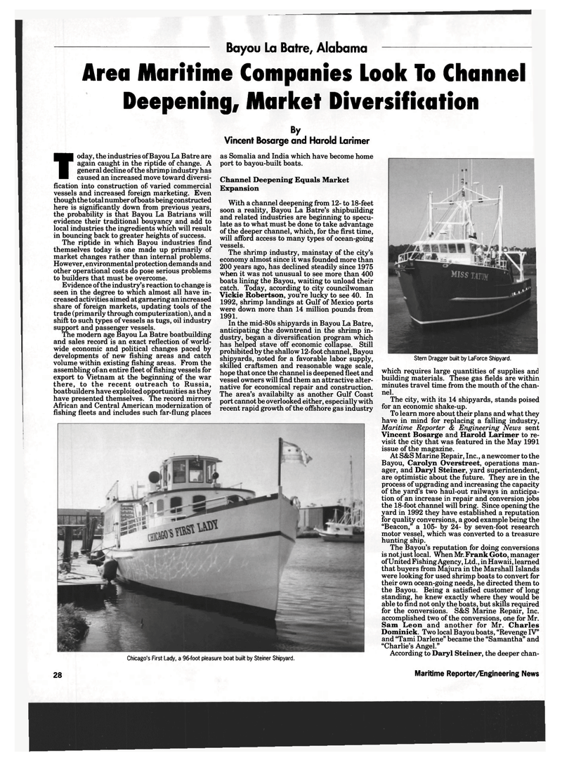 Maritime Reporter Magazine, page 26,  Aug 1993