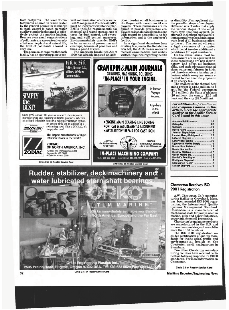 Maritime Reporter Magazine, page 30,  Aug 1993