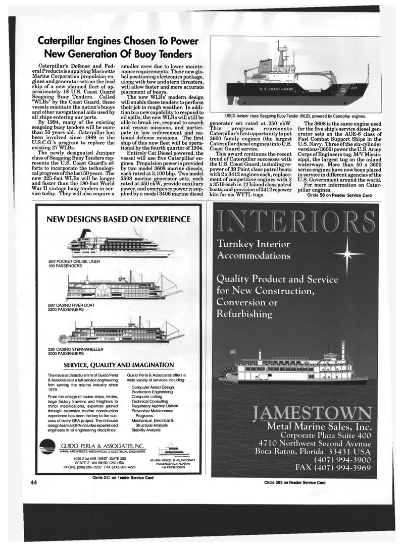 Maritime Reporter Magazine, page 42,  Aug 1993