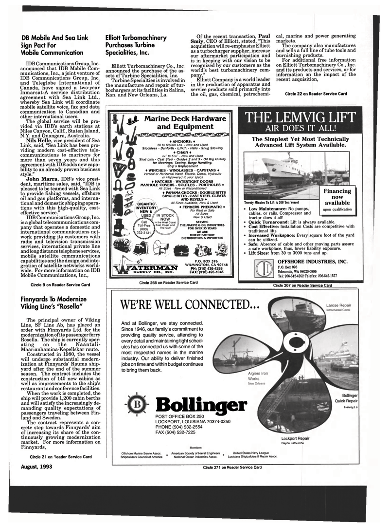 Maritime Reporter Magazine, page 53,  Aug 1993