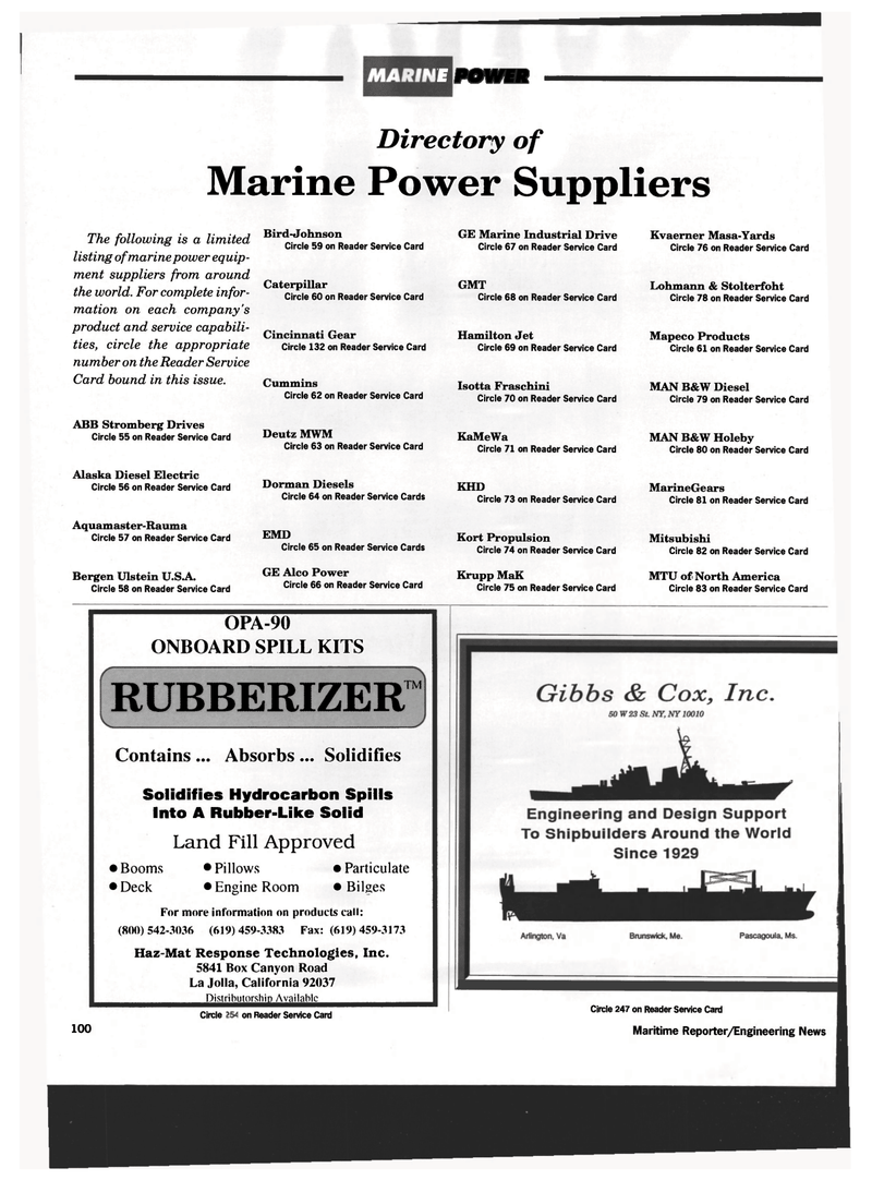 Maritime Reporter Magazine, page 106,  Sep 1993
