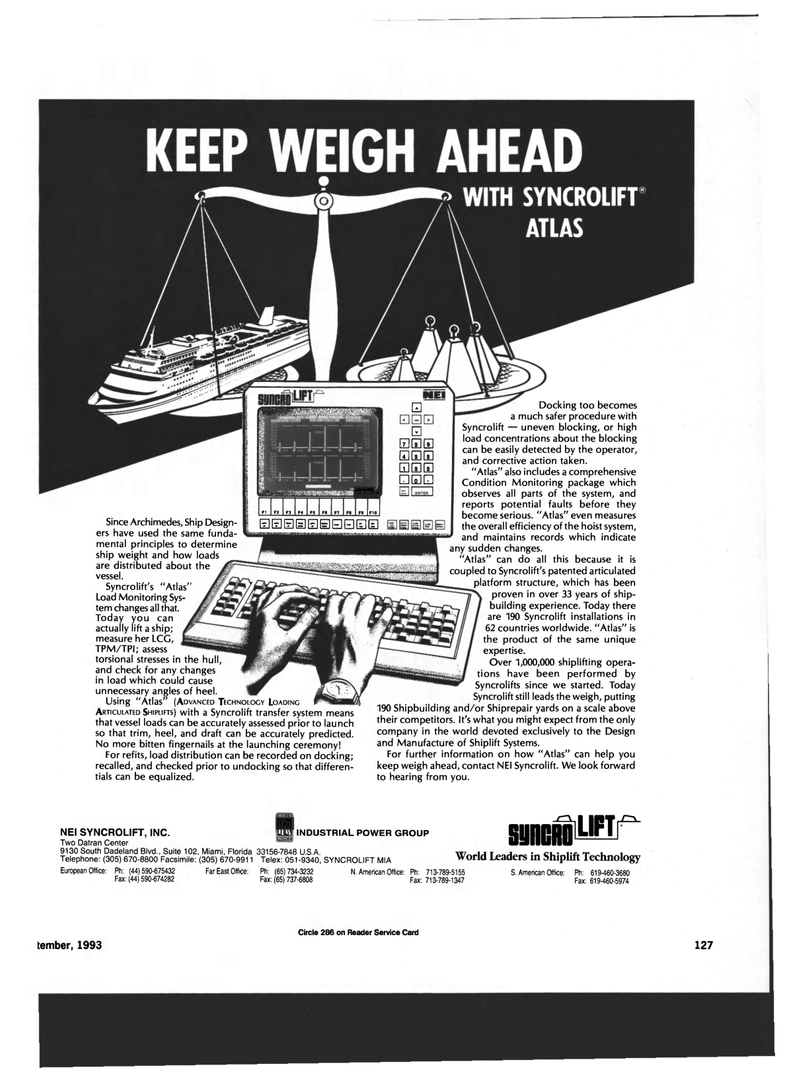 Maritime Reporter Magazine, page 133,  Sep 1993