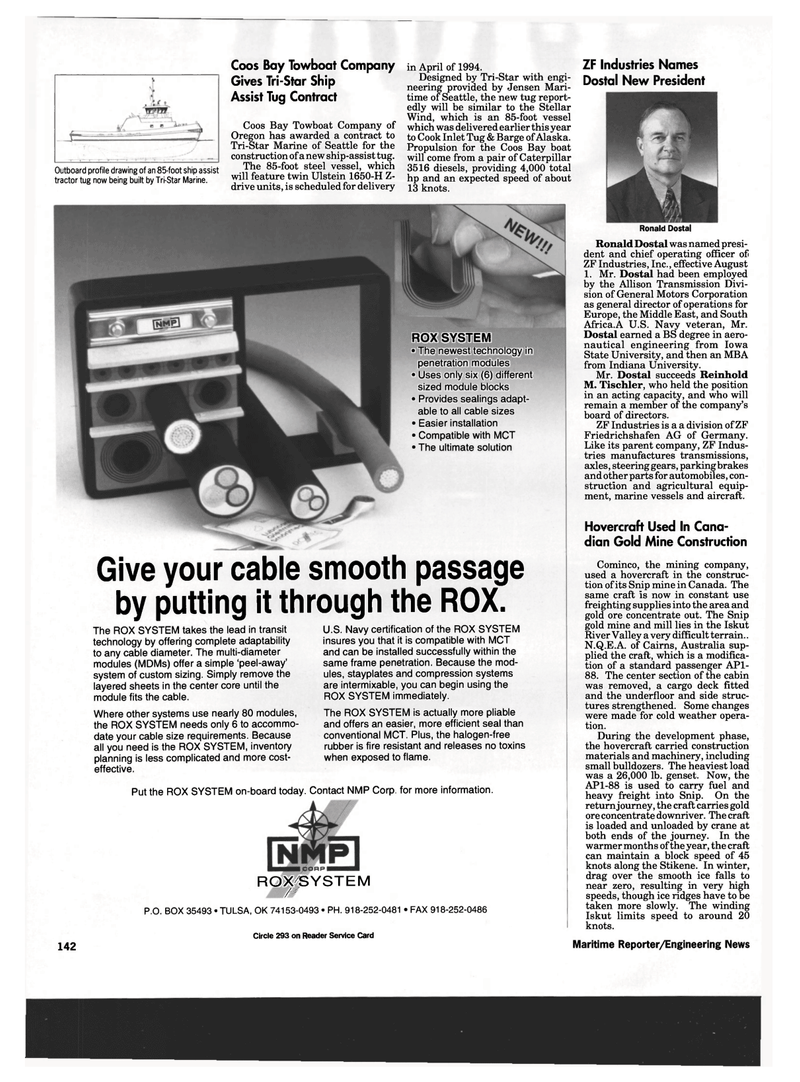 Maritime Reporter Magazine, page 148,  Sep 1993