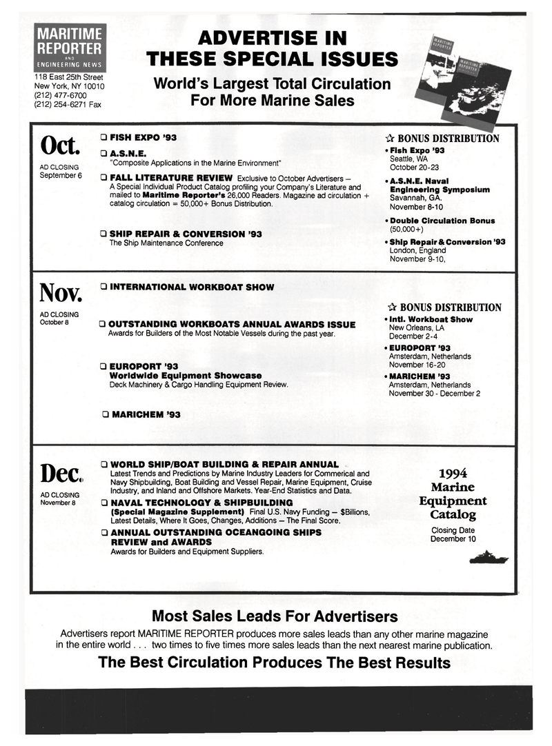 Maritime Reporter Magazine, page 168,  Sep 1993