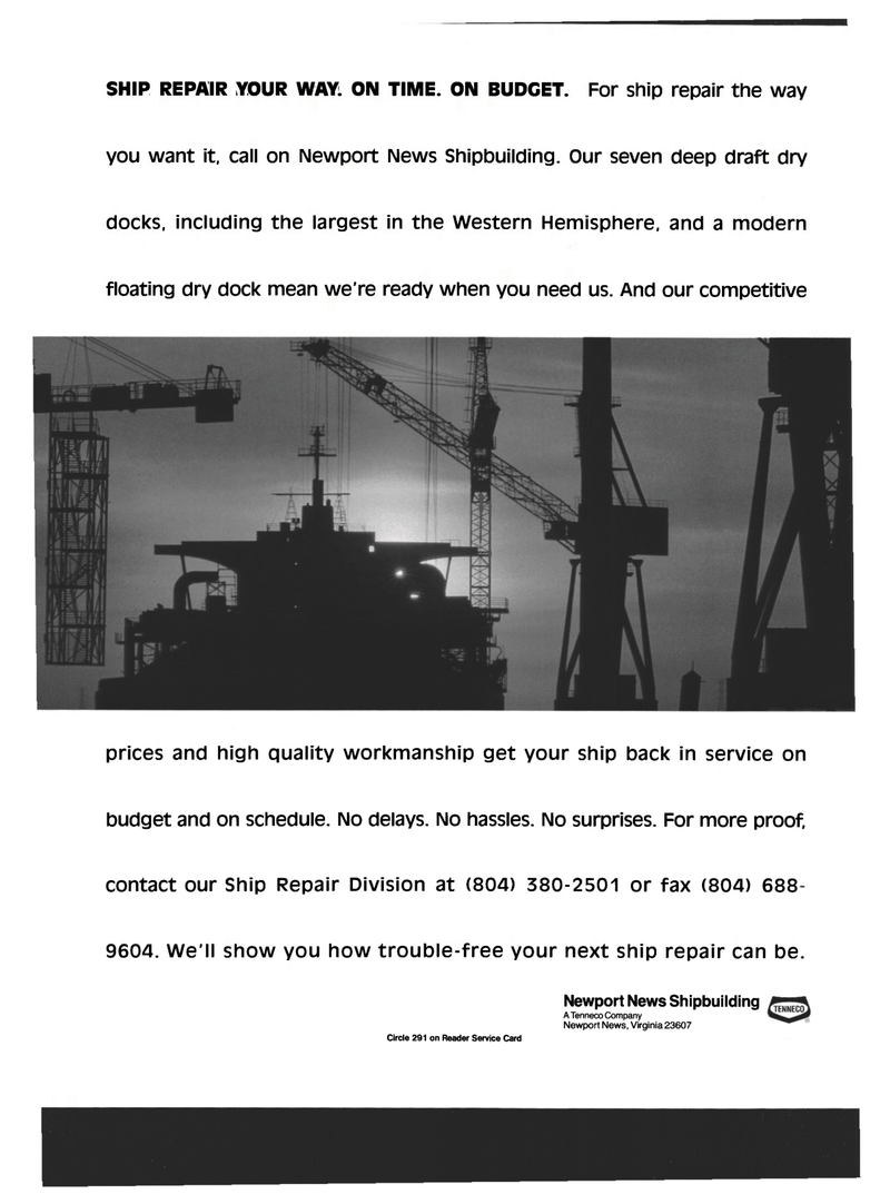 Maritime Reporter Magazine, page 2nd Cover,  Sep 1993
