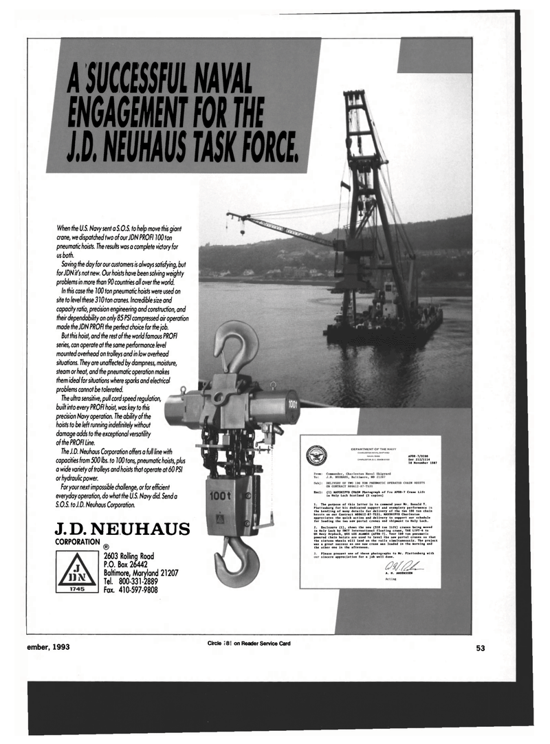 Maritime Reporter Magazine, page 51,  Sep 1993
