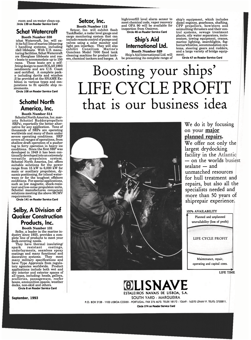 Maritime Reporter Magazine, page 91,  Sep 1993