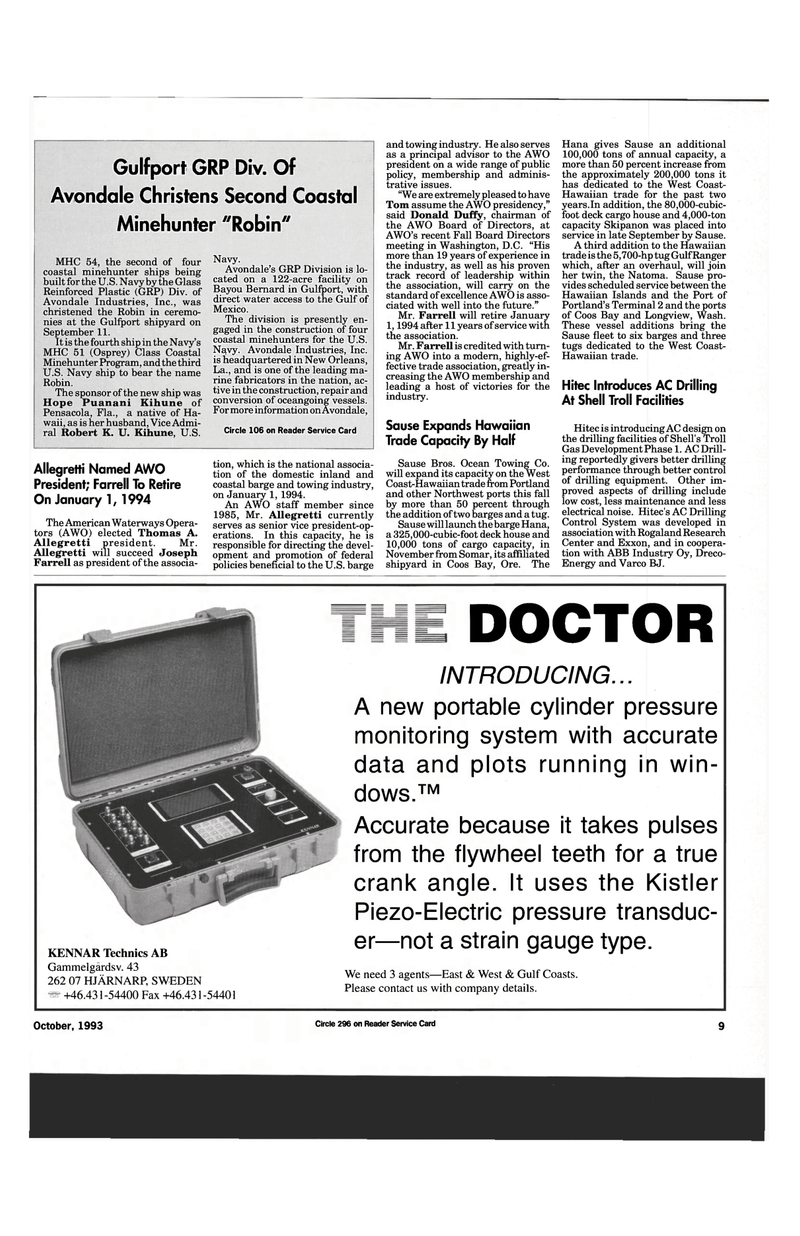 Maritime Reporter Magazine, page 7,  Oct 1993