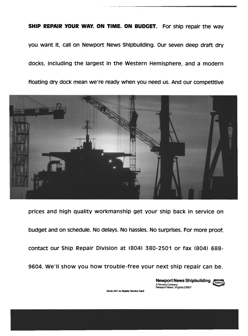 Maritime Reporter Magazine, page 2nd Cover,  Dec 1993