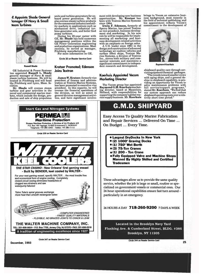 Maritime Reporter Magazine, page 23,  Dec 1993