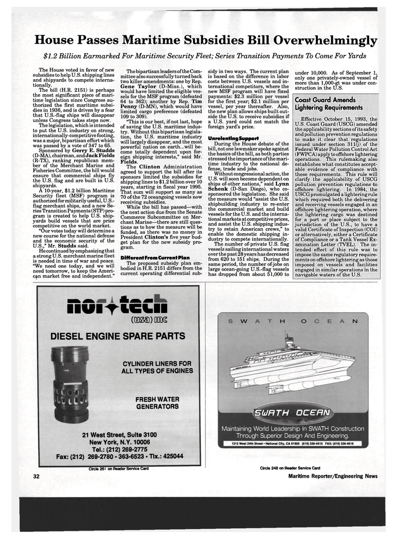 Maritime Reporter Magazine, page 30,  Dec 1993