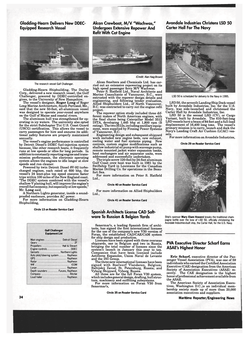 Maritime Reporter Magazine, page 32,  Dec 1993