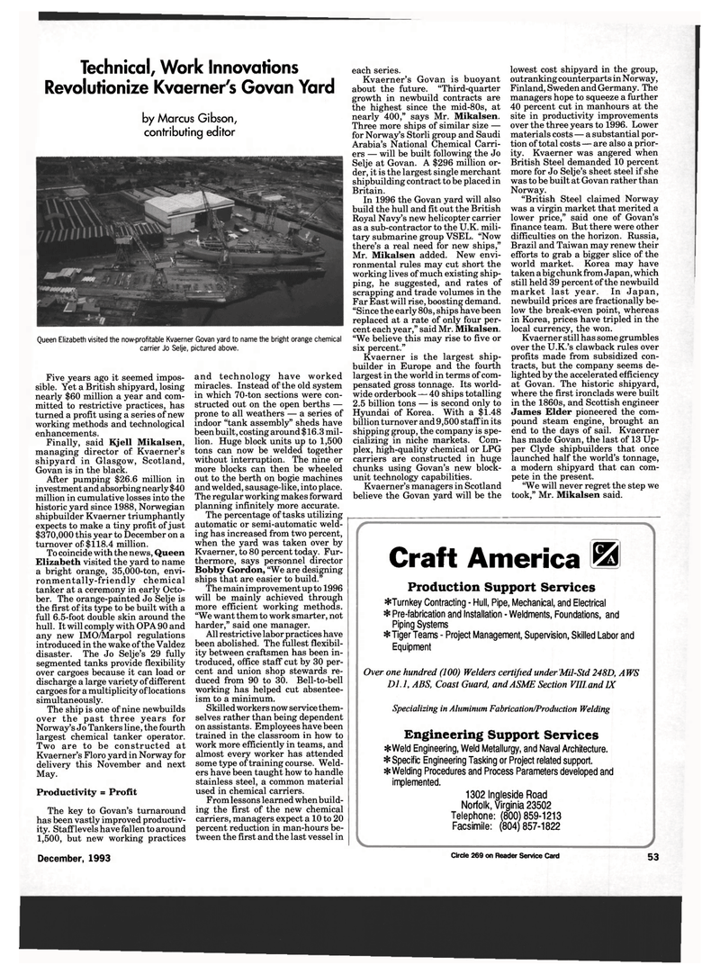 Maritime Reporter Magazine, page 51,  Dec 1993