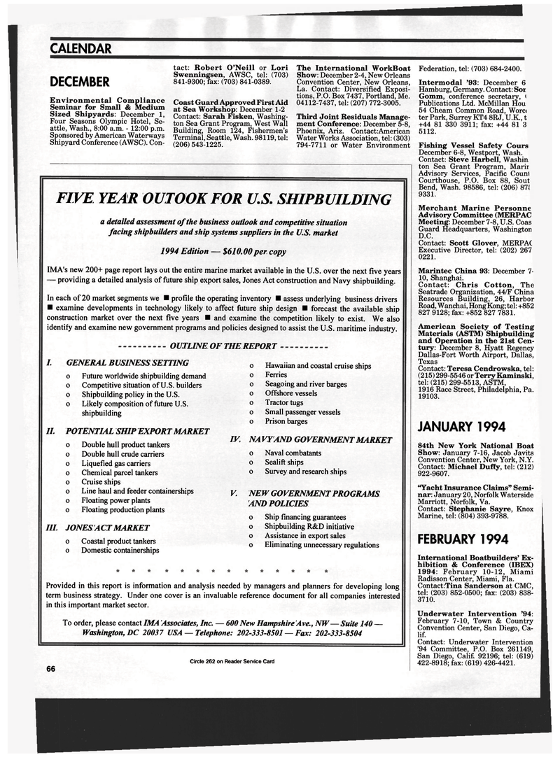 Maritime Reporter Magazine, page 64,  Dec 1993