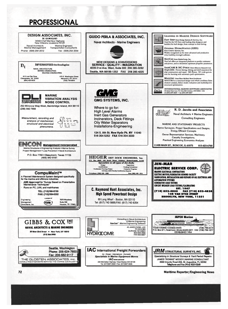 Maritime Reporter Magazine, page 70,  Dec 1993