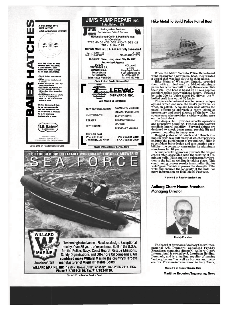 Maritime Reporter Magazine, page 20,  Jan 1994
