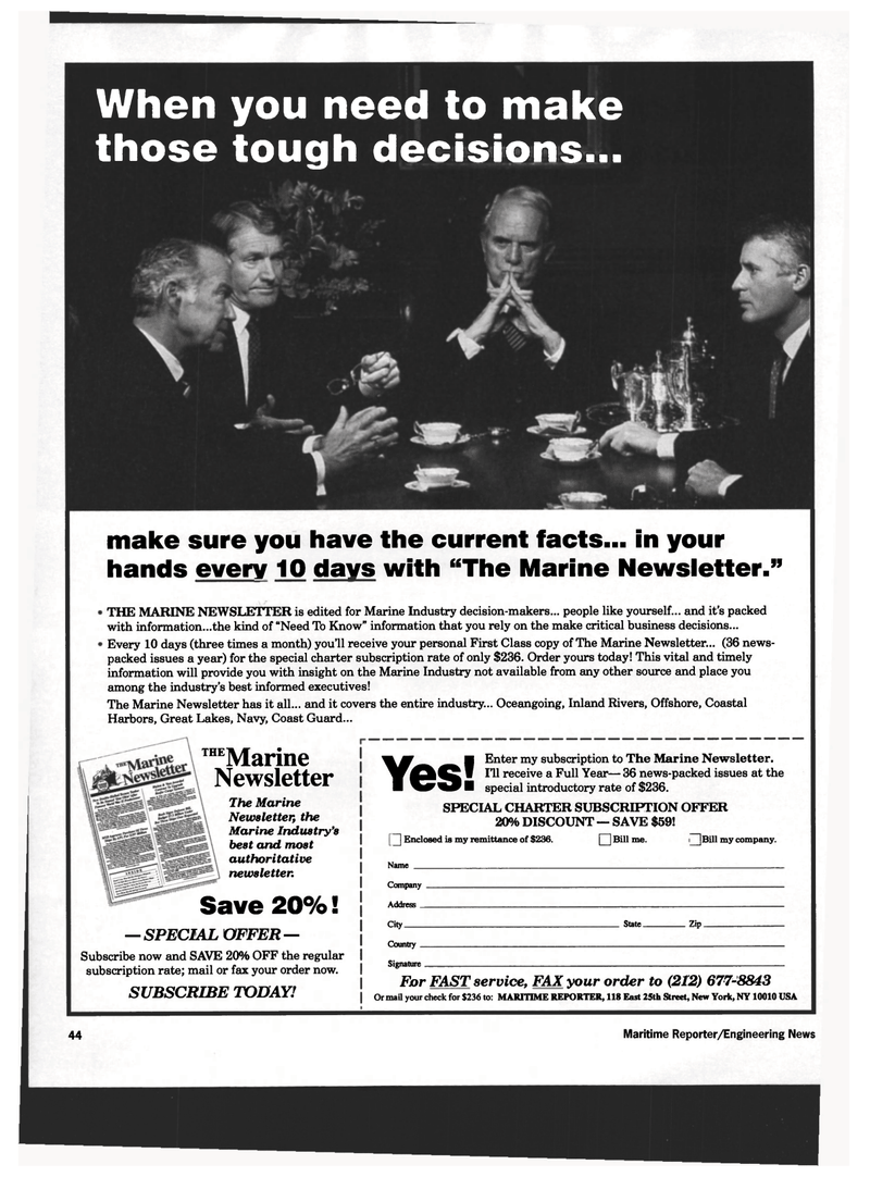 Maritime Reporter Magazine, page 42,  Jan 1994