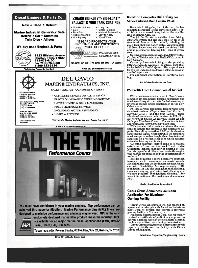 Maritime Reporter Magazine, page 54,  Jan 1994