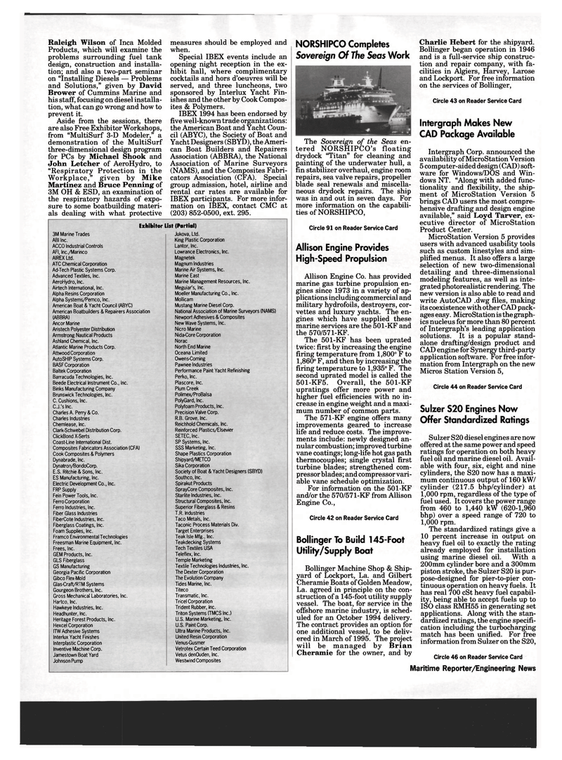 Maritime Reporter Magazine, page 60,  Jan 1994