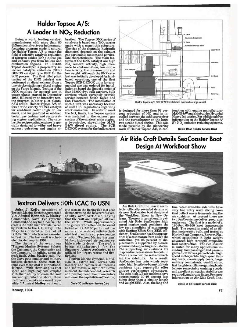 Maritime Reporter Magazine, page 71,  Jan 1994