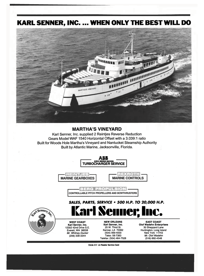 Maritime Reporter Magazine, page 4th Cover,  Jan 1994
