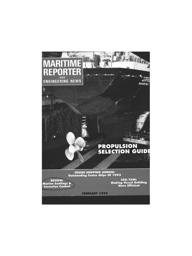 Maritime Reporter Magazine Cover Feb 1994 - 