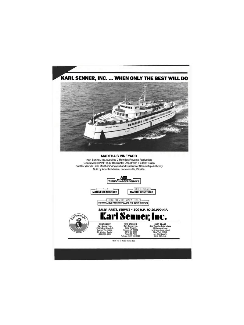 Maritime Reporter Magazine, page 2nd Cover,  Feb 1994