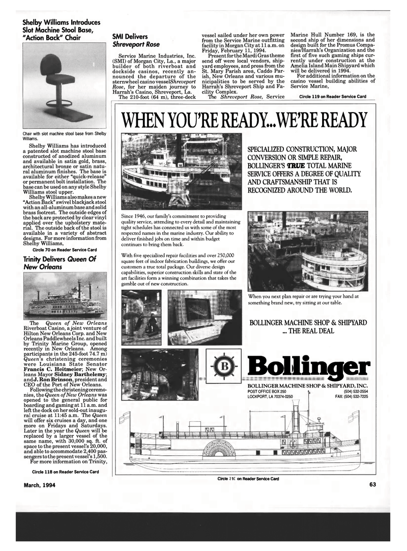 Maritime Reporter Magazine, page 61,  Mar 1994