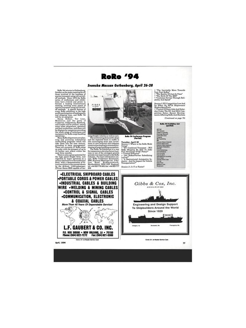 Maritime Reporter Magazine, page 91,  Apr 1994