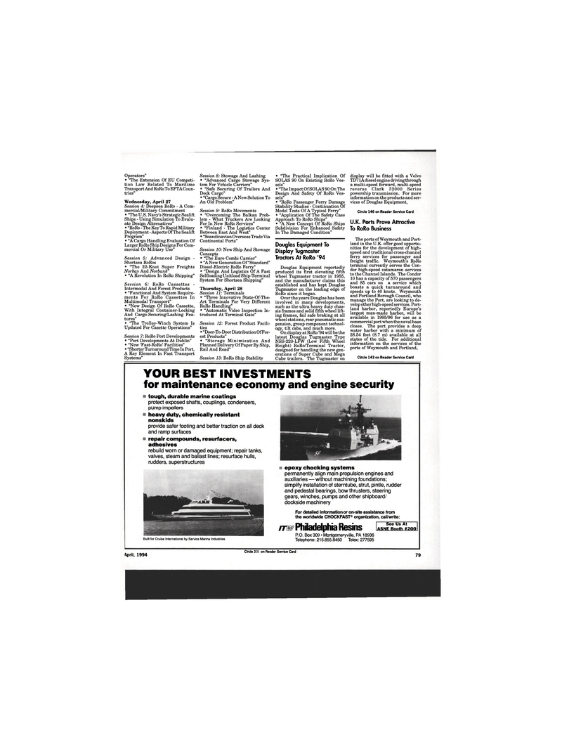 Maritime Reporter Magazine, page 93,  Apr 1994