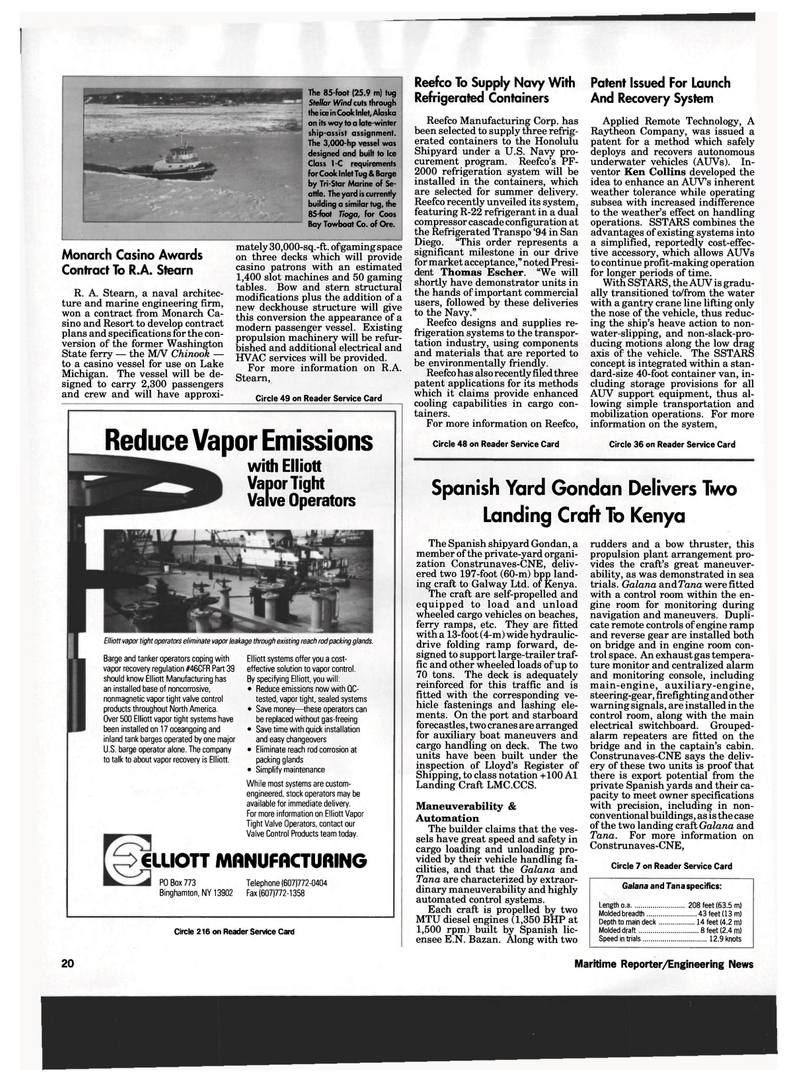 Maritime Reporter Magazine, page 18,  May 1994