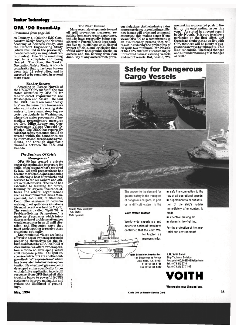 Maritime Reporter Magazine, page 33,  May 1994