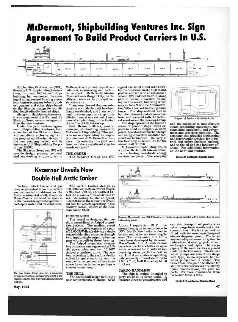 Maritime Reporter Magazine, page 45,  May 1994