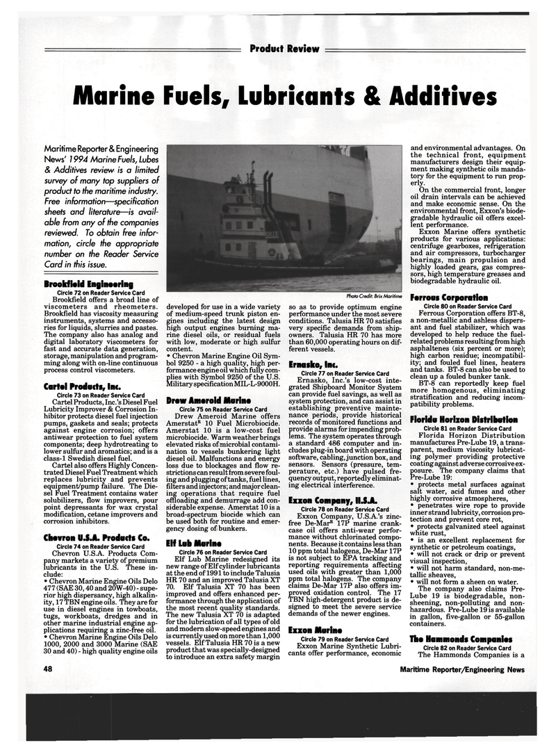 Maritime Reporter Magazine, page 46,  May 1994