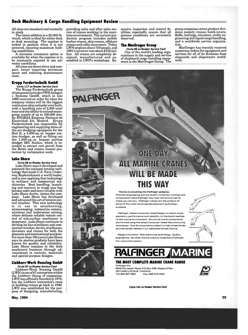 Maritime Reporter Magazine, page 53,  May 1994