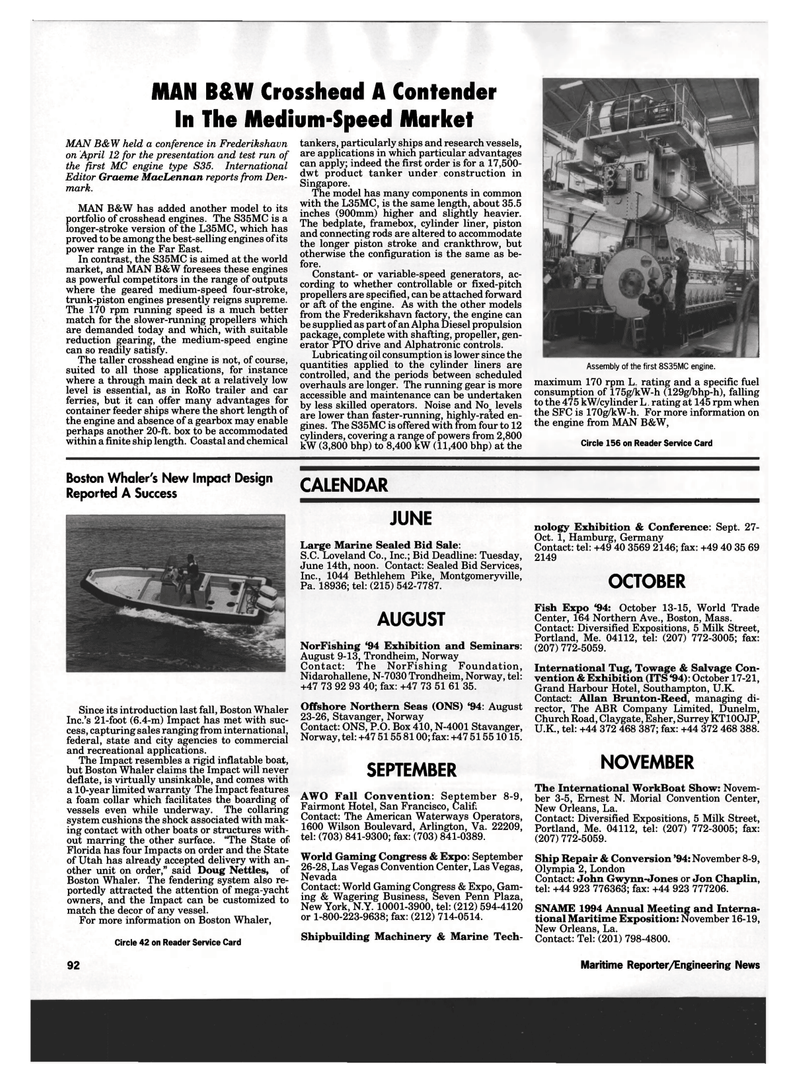 Maritime Reporter Magazine, page 88,  May 1994