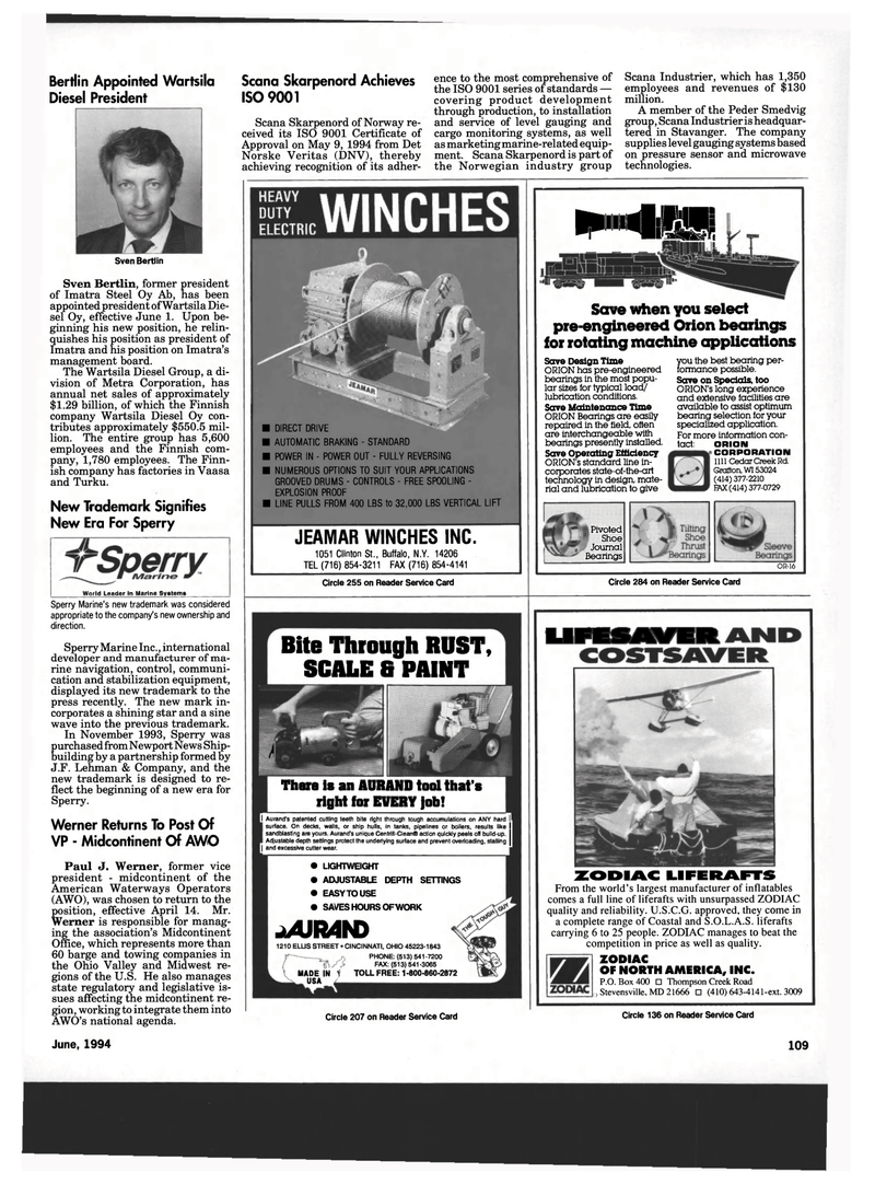 Maritime Reporter Magazine, page 99,  Jun 1994