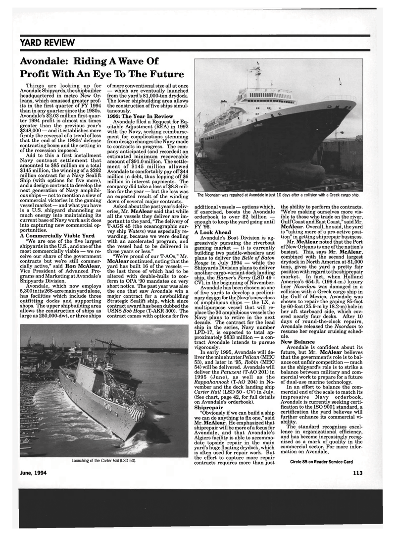 Maritime Reporter Magazine, page 103,  Jun 1994