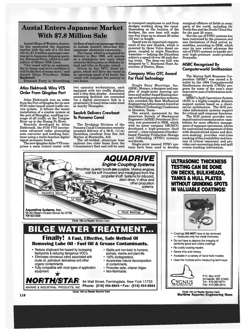 Maritime Reporter Magazine, page 108,  Jun 1994