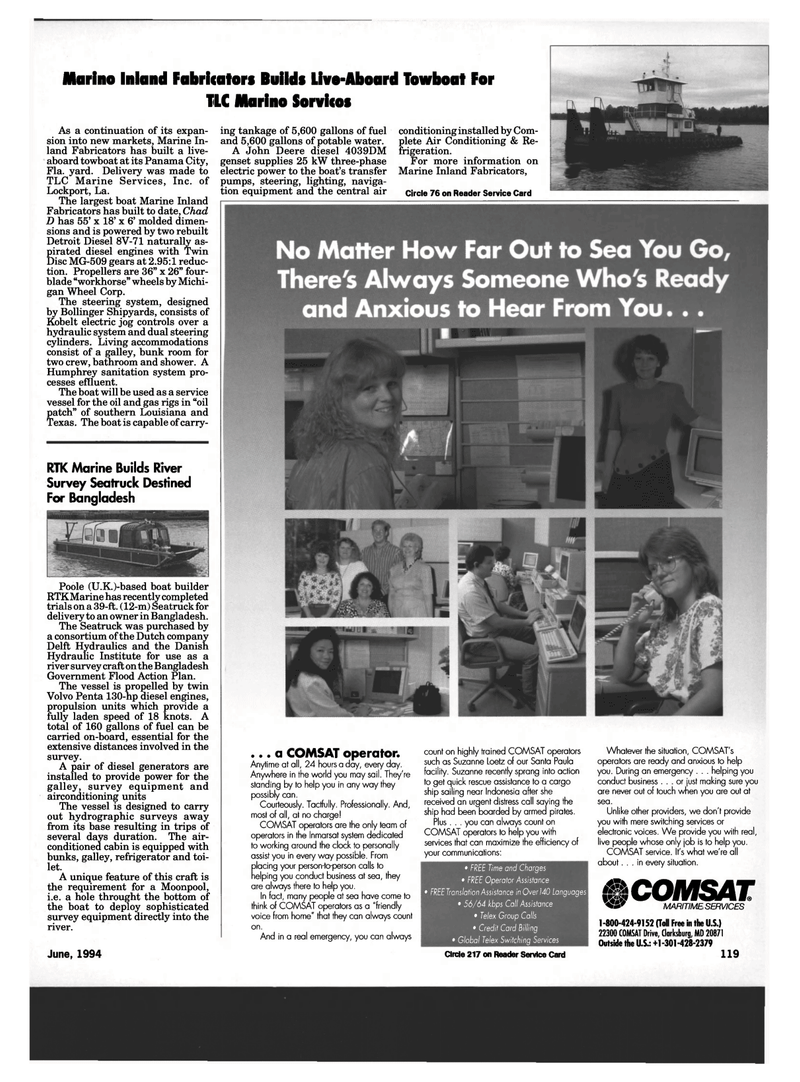 Maritime Reporter Magazine, page 109,  Jun 1994