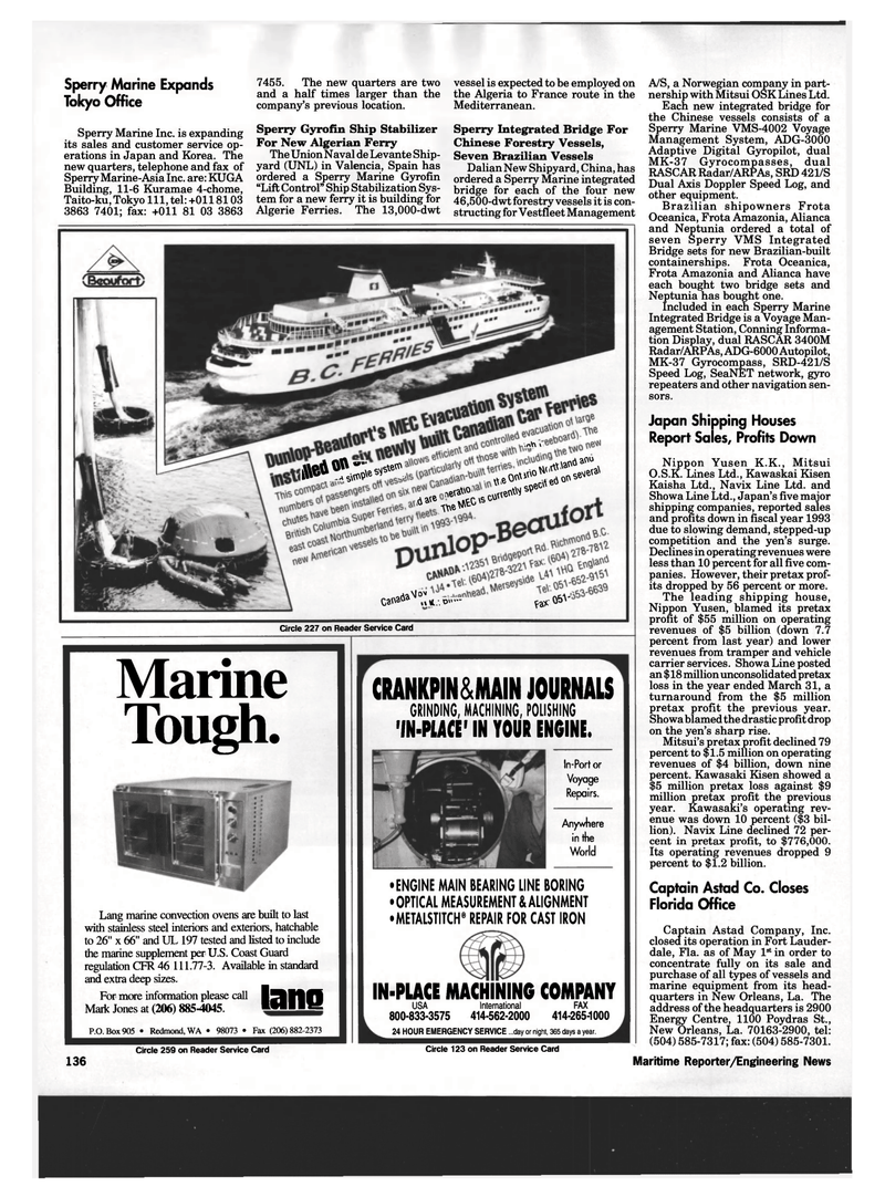 Maritime Reporter Magazine, page 126,  Jun 1994