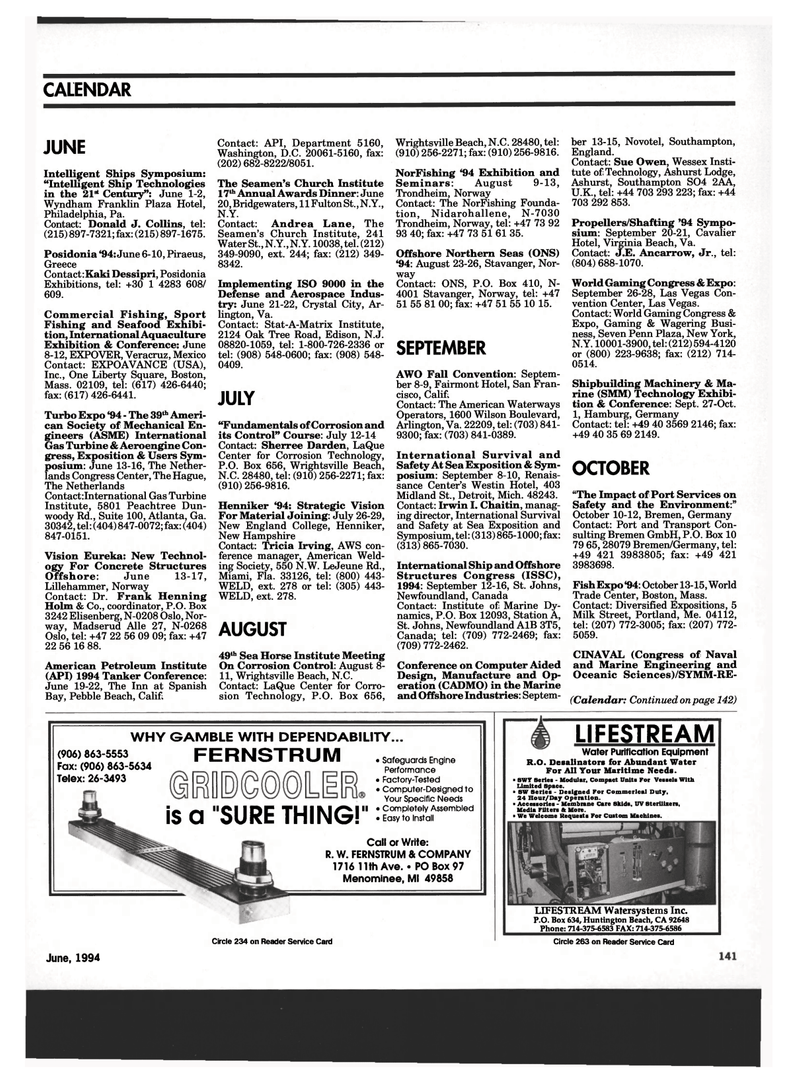 Maritime Reporter Magazine, page 131,  Jun 1994